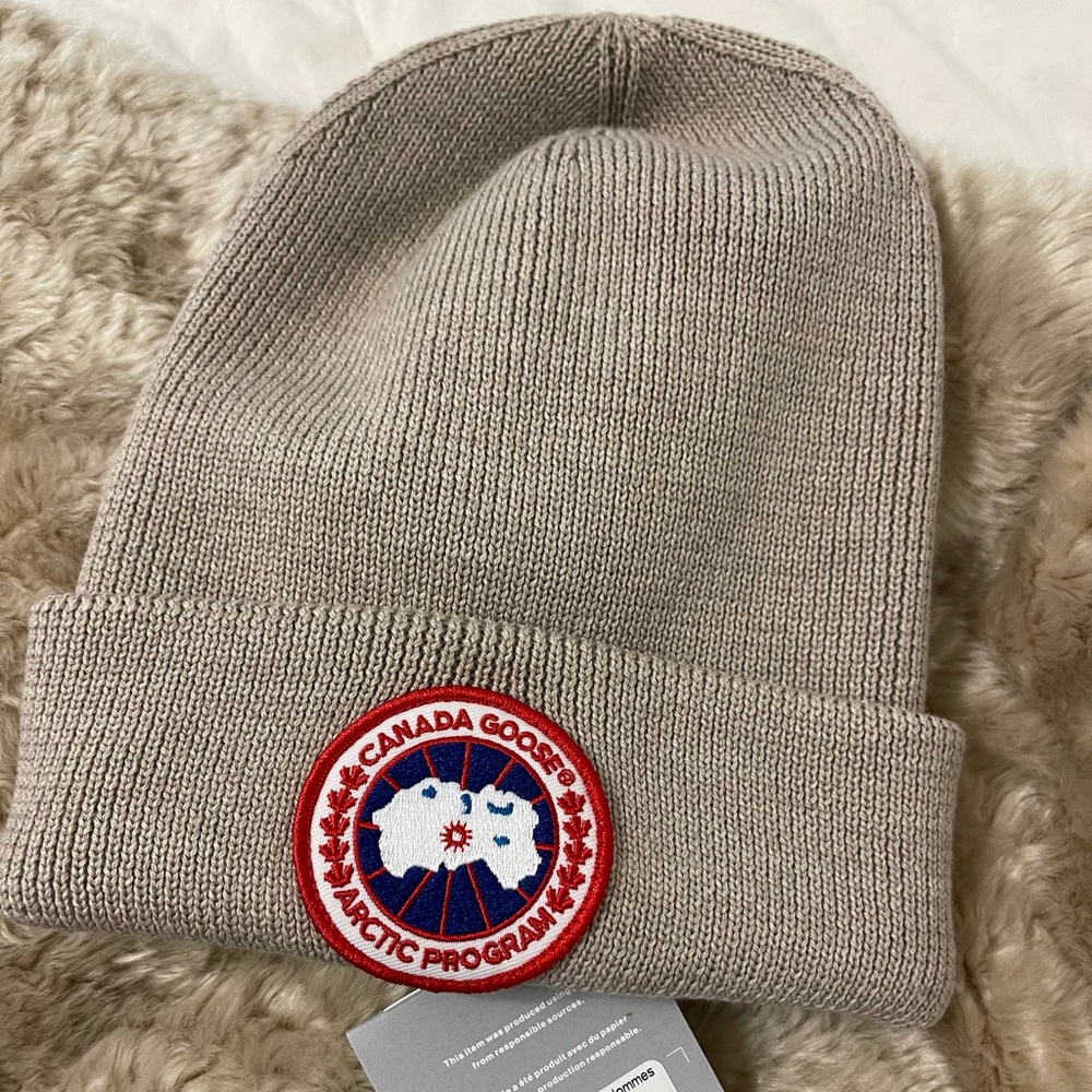 Canada goose arctic disc toque hat tan heather one size